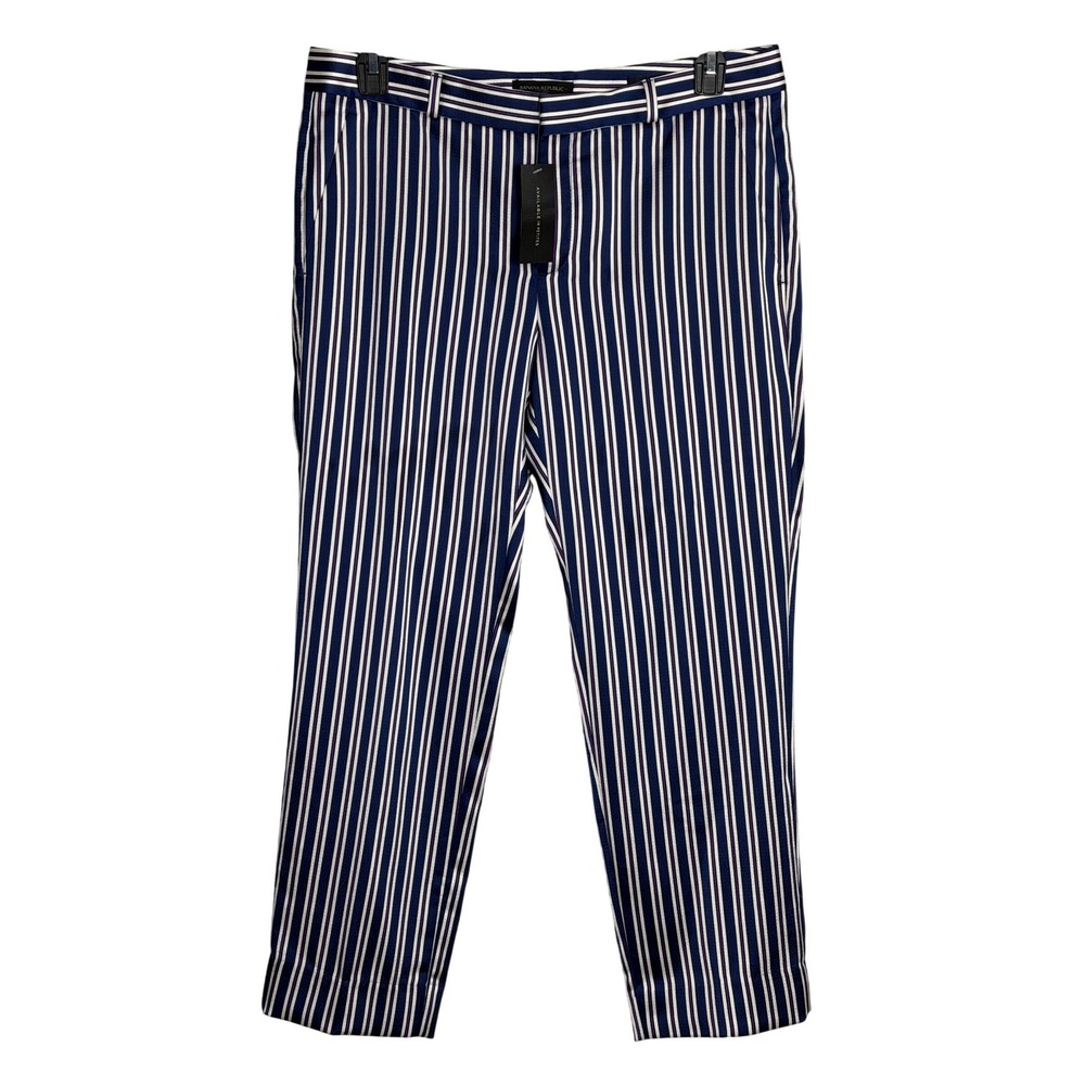 Banana Republic Avery Striped Ankle Pants NWT Size 10